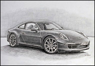 Zeichnung Porsche