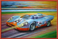 Kunst im Motorsport Gulf Porsche 197